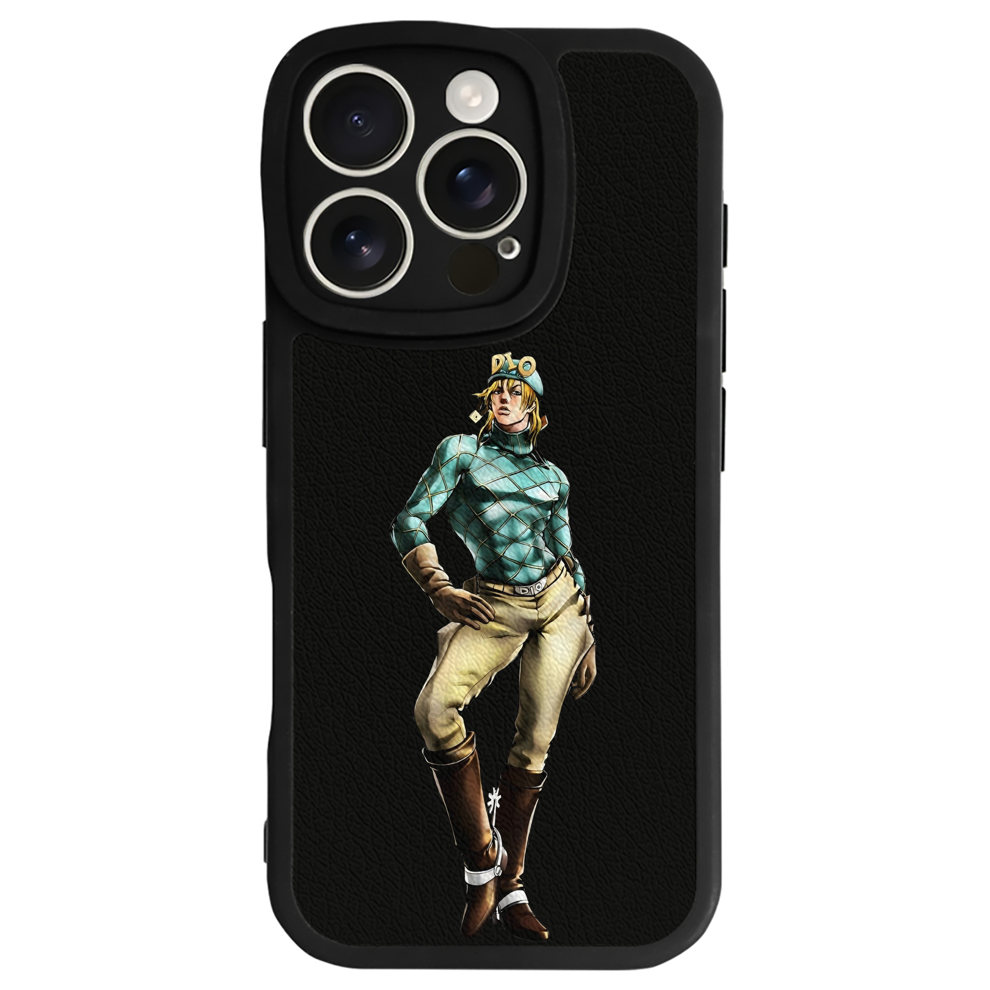 （画像用） ジョジョの奇妙な冒険 ディオ?ブランドー JoJo's Bizarre Adventure Dio Brando 【iPhone 16シリーズ対応】シリコンスマホケース（レザー調） 材質：シリコン